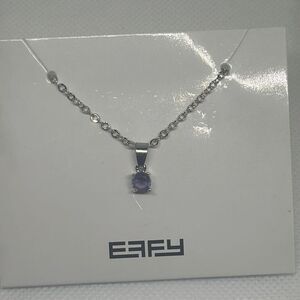 Effy Silver and Purple Gemstone Necklace